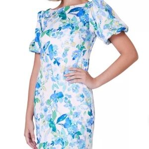 NWT Women's Puff-Sleeve Sheath Dress